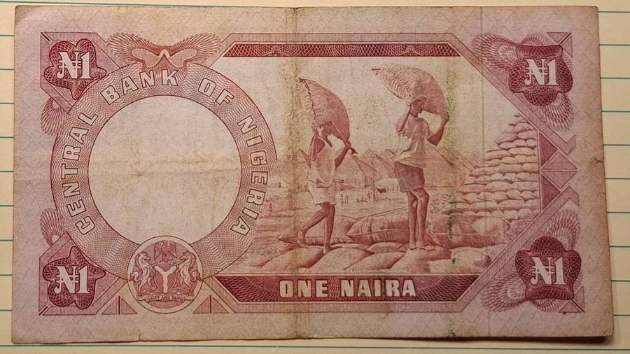 1973-1978 - Nigeria - 1 Naira - Signature: Clement Nyong Isong (CNI) +  - Demonetised Yes - DA27 119