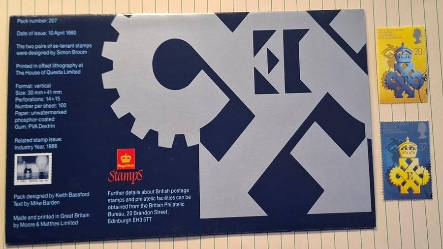 1990 - UK - Used : 20 + 37 - The Queen's Awards Royal Mail Brochure with Stamps