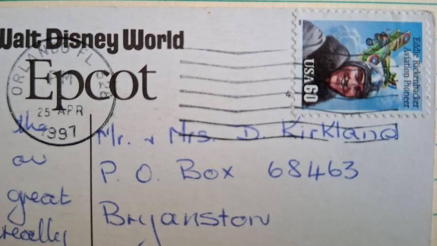 1997 - Walt Disney Word Epcot -  Mystical symbols from ancient culture  -  Used Post Card