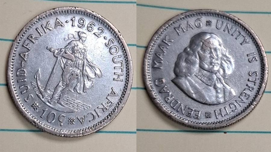 1962 - South Africa - 10c - Jan van Riebeeck -  - Silver (.500)