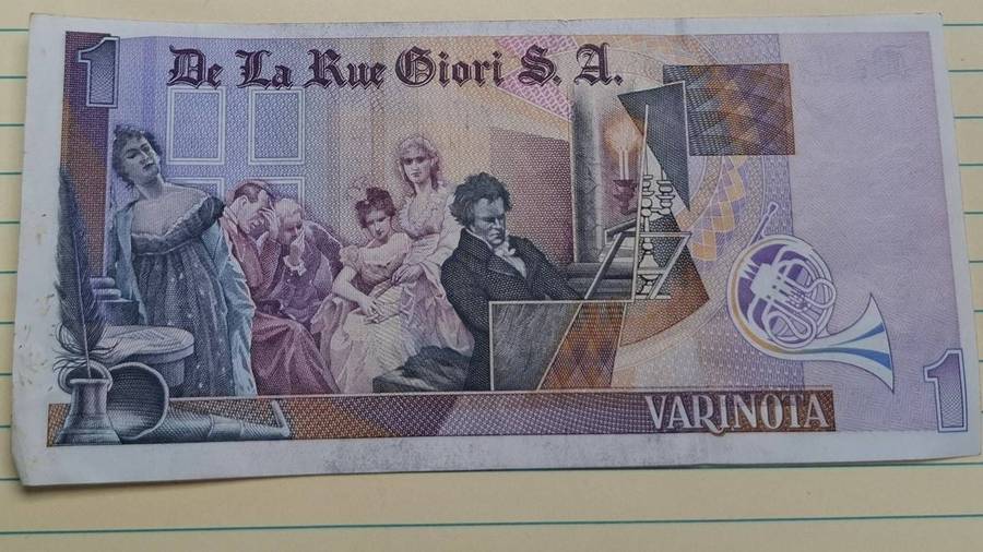 De La Rue Giori  -  -  Specimen Test Note Beethoven Varinota CFU -  -  -