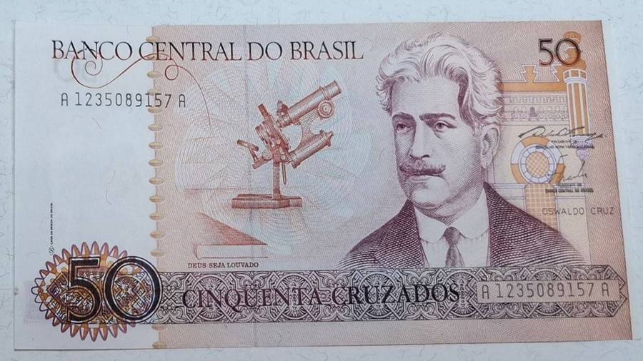 1986 - Brazil - 50 Cruzados - Signature : Dilson Domingos Funaro - Demonetised Jan 1989 - A 12350891