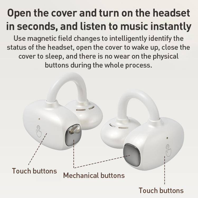 ZGA GS24 Ear Clip Wireless Bluetooth Earphones(Black)