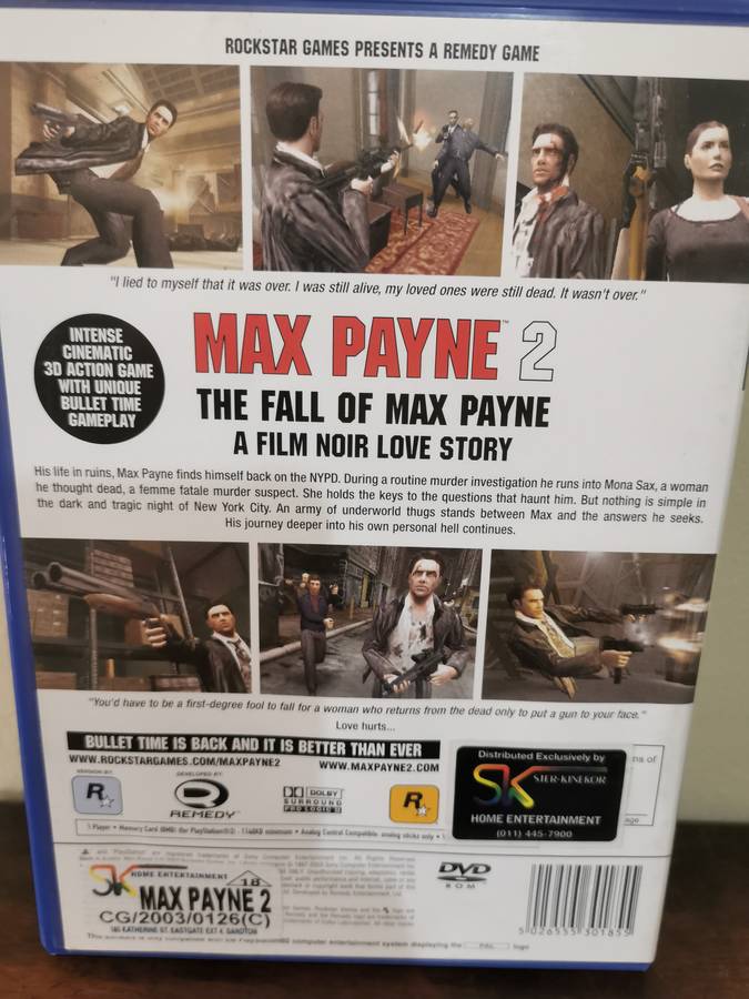 Max Payne 2 on PlayStation 2 with Booklet