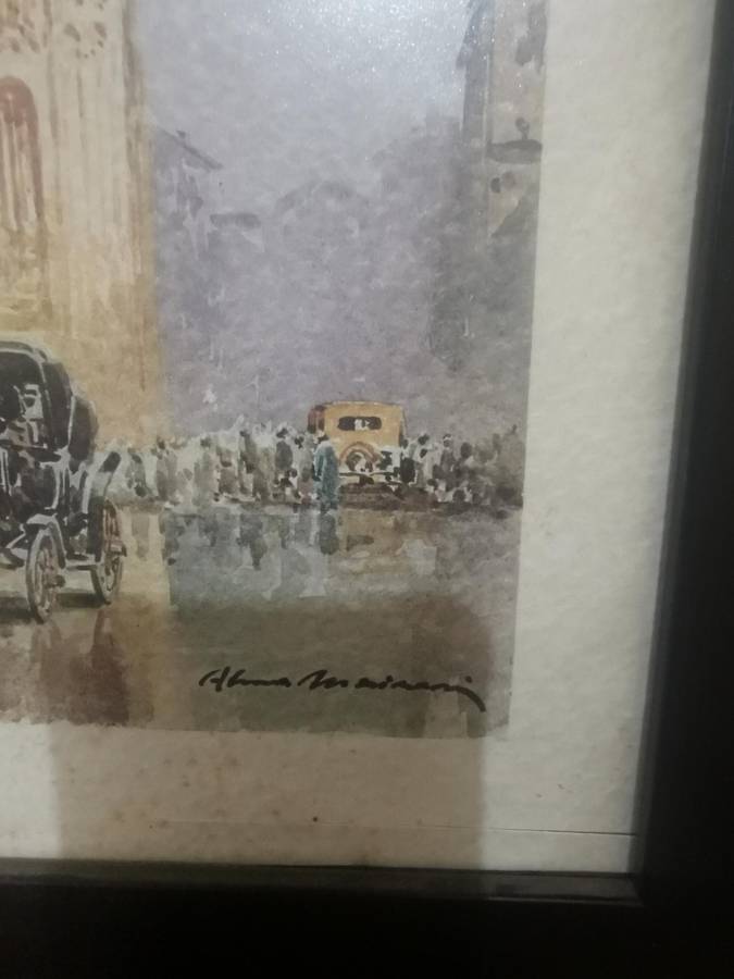 Piazza del Duomo print in lovely frame - 45cmx36cm