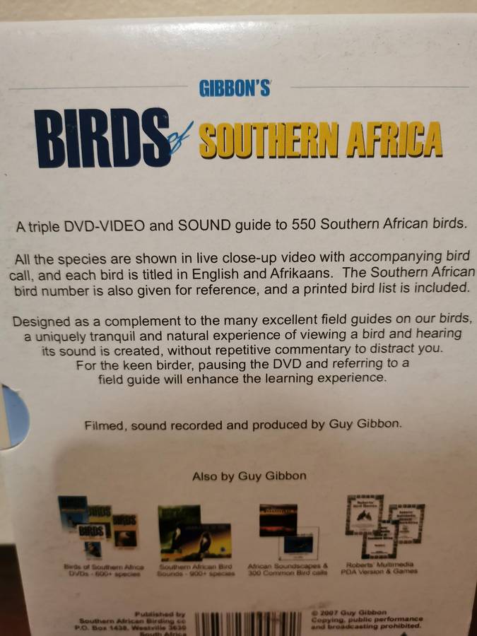 Gibbon's - Birds of Southern Africa Triple DVD Box Set