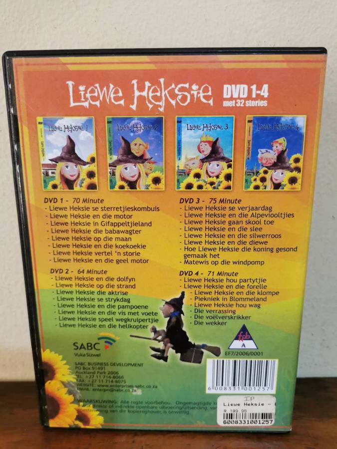 Complete Box Set vol 1-4 of Liewe Heksie on DVD