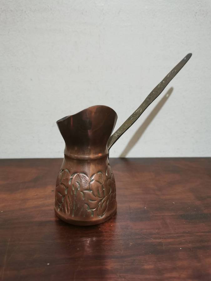 Vintage Turkish Copper and Brass Coffee Pot