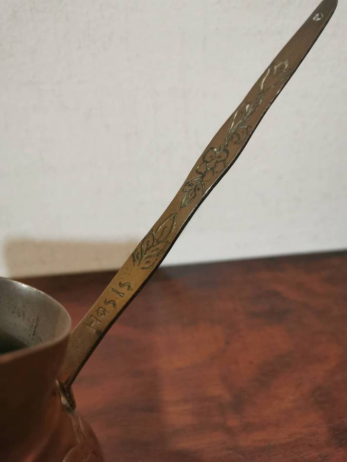 Vintage Turkish Copper and Brass Coffee Pot