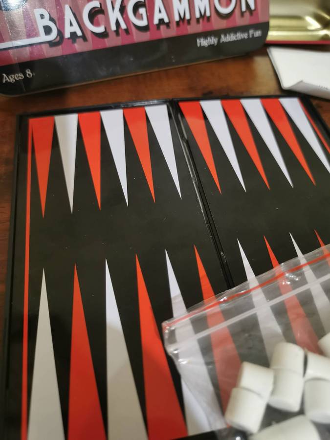 Backgammon Set in Original Tin by TYPO