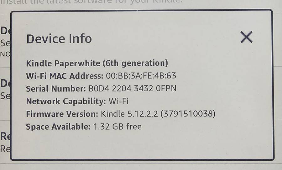 Amazon Kindle Paperwhite - 6th Generation - 2GB - Wi-Fi