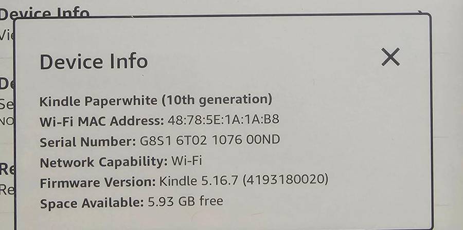 Amazon Kindle Paperwhite (built-in backlight) - 10th Gen - 8GB - Wi-Fi & BT - 6 Inch (Waterproof)