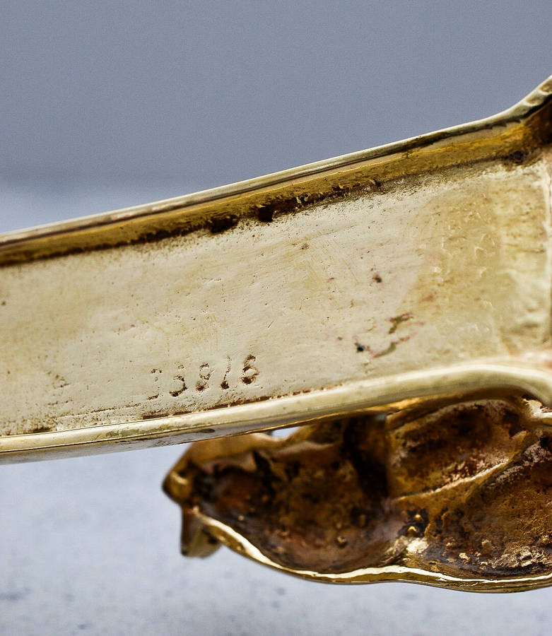 Vintage Brass Warwick Castle Souvenir Letter HolderBear & Ragged Staff Heraldic Design(c.19001950)