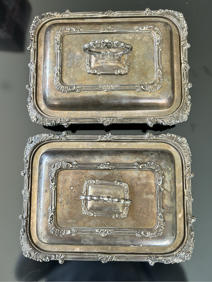 Two Silver Plated EPNS Serving Dishes #122