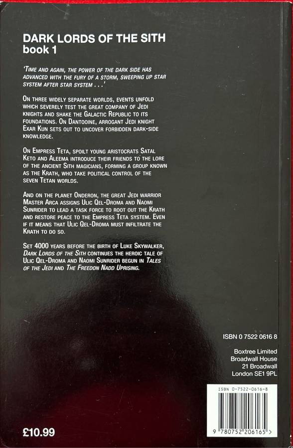Star Wars: Tales of the Jedi - Dark Lords of the Sith (Trade Paperback)
