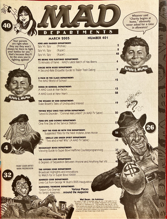 Mad Magazine Comics (X5)