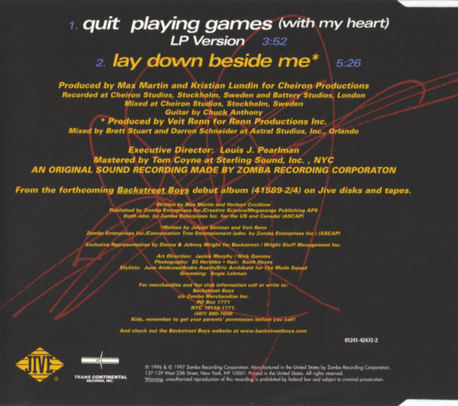 Backstreet Boys  Quit Playing Games (With My Heart)