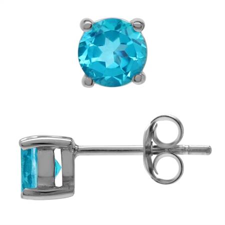 Sterling silver earrings - PARAIBA BLUE TOPAZ