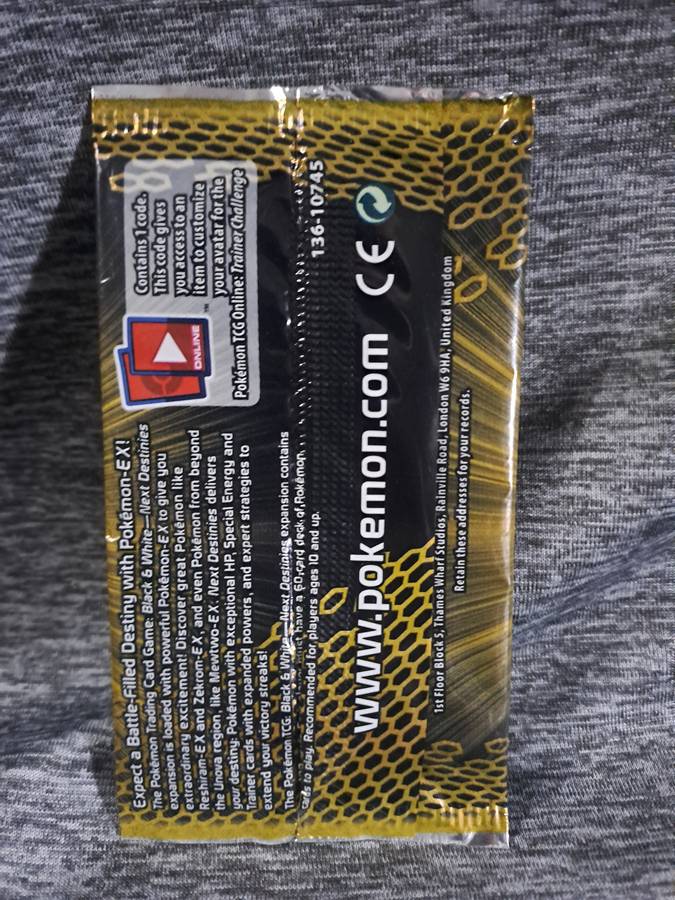 Sealed Pokémon Black &White Next Destinies Sampling Pack