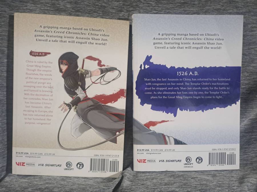 Assassin's Creed Blade Of Shao Jun Vol.1 and Vol.2 [ISBN 9781974721245][ISBN 9781974721238](Viz Medi