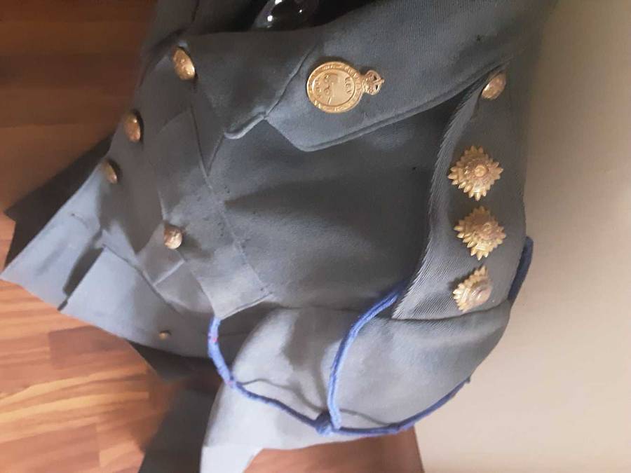 WW2 RARE TRANSVAAL RIFLE DEFENCE FORCE TUNIC WITH RANK AND LANYARD