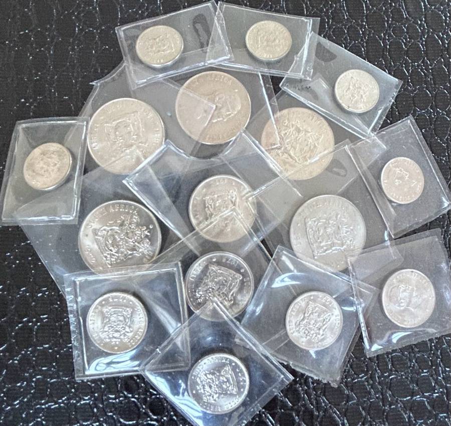 15 MIX UNCIRCULATE NICKEL  SA COINS 1976,1975,1973,1972,1970- See Photos