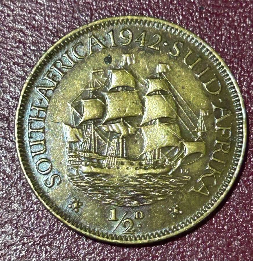 1942 UNION HALF PENNY EXCELLANT COIN