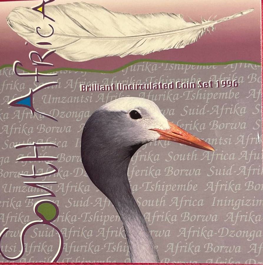 1996 BRILLIANT (B-UNC) SA UNCIRCULATED COIN SET SPOTLESS IN FULL FOULDER
