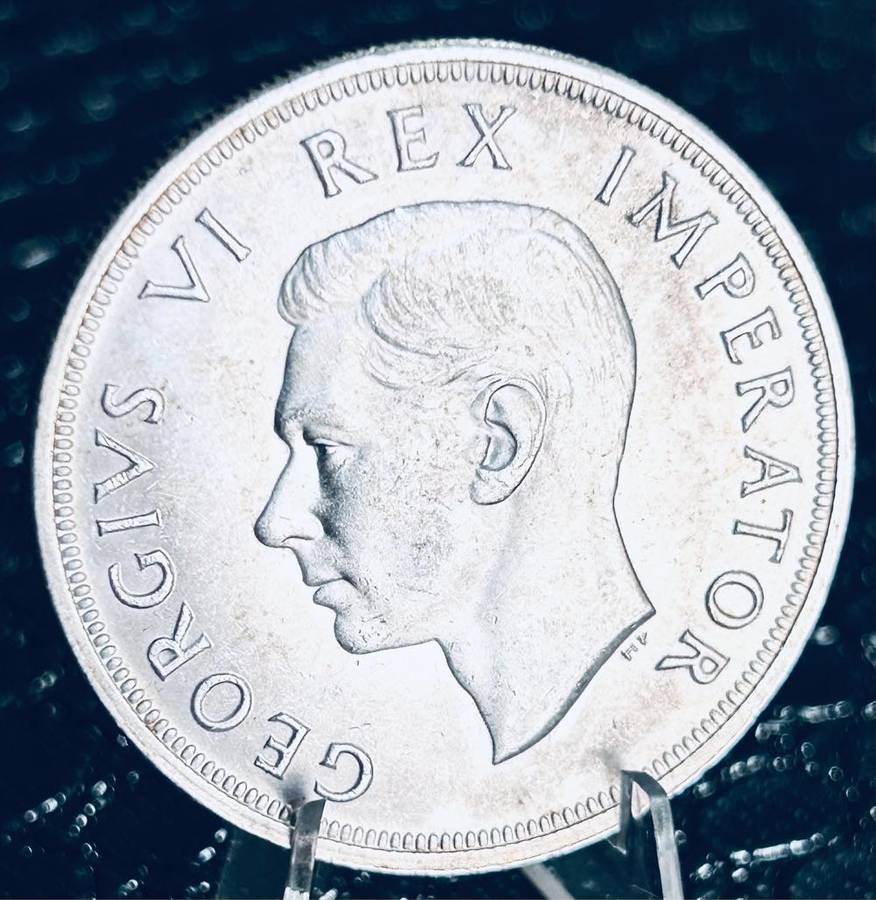 South Africa 1947 5 Shillings Silver Coin ( Weight : 28.27 g ) FULLY UNC