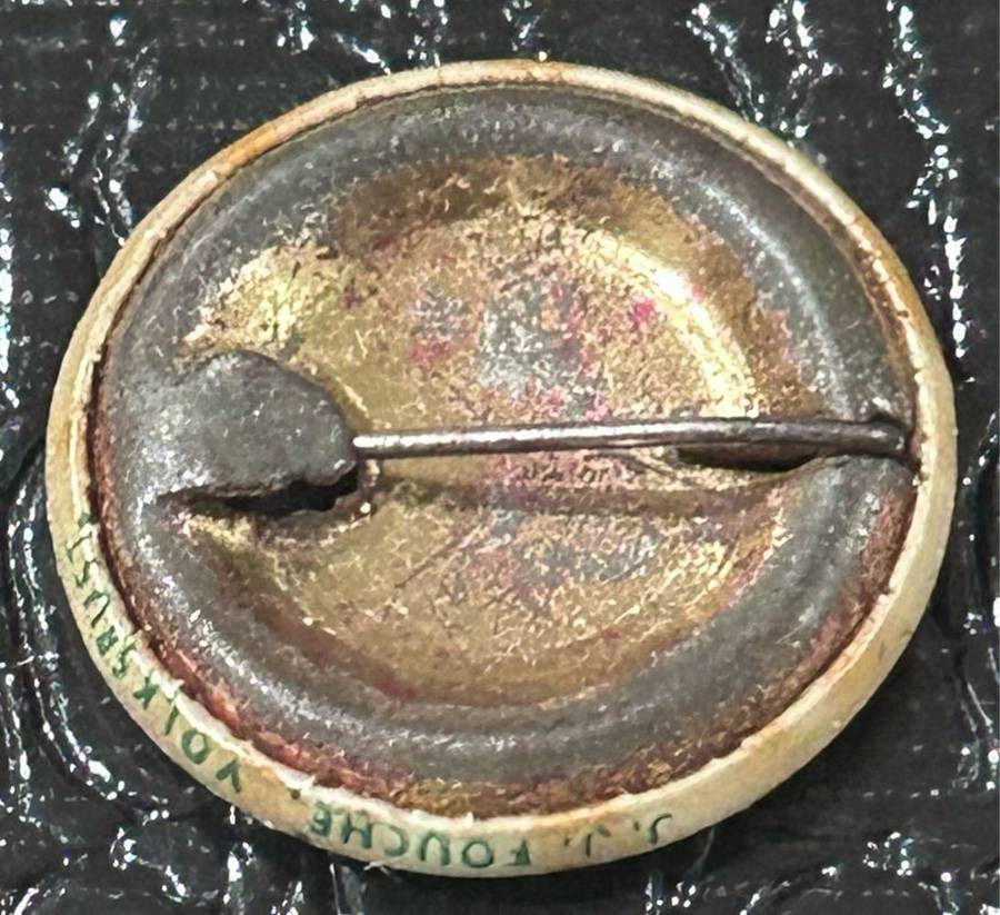 ZAR Vierkleur Flag Badge J.J. Fouche  Volksrust Original