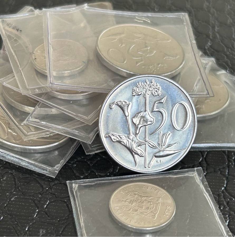 15 MIX UNCIRCULATE NICKEL  SA COINS 1976,1975,1973,1972,1970- See Photos