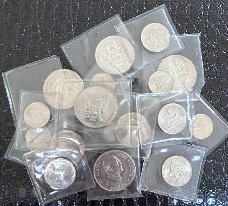 15 MIX UNCIRCULATE NICKEL  SA COINS 1976,1975,1973,1972,1970- See Photos