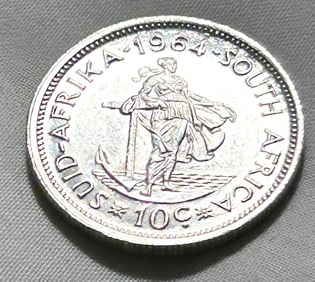 1964 SILVER 10 CENT UNCIRCULATED - LAST COIN IN THE UNION SERIES YEARS