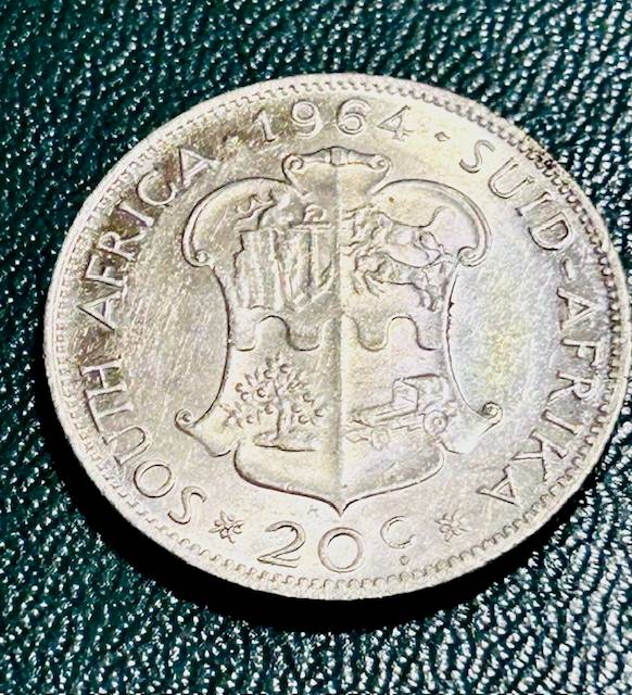 1964 SILVER TWENTY CENT (20c) FULL DETAIL