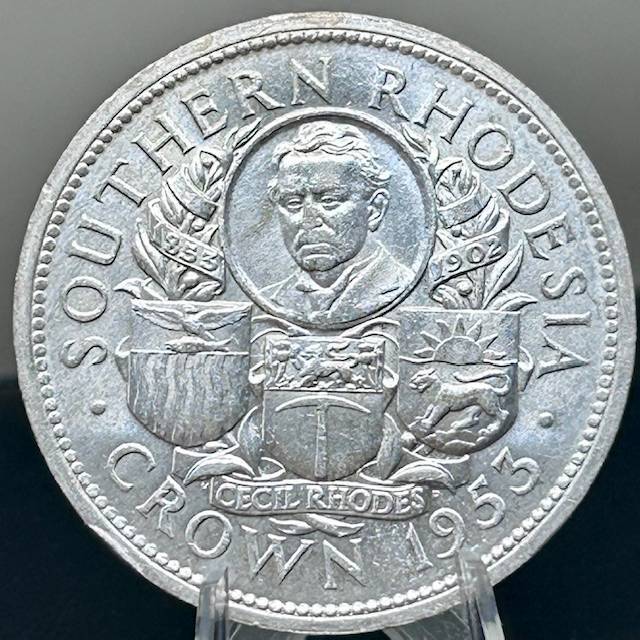 1953 CROWN RHODESIA UNCIRCULATED SILVER BEAUTY