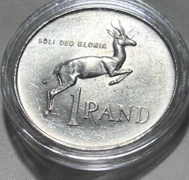 1966 ONE RAND AFRIKAANS - UNCIRCULATED - IN CAPTULE