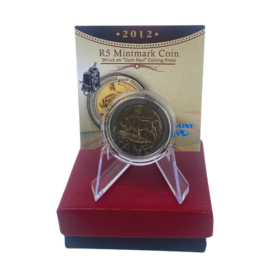 2012 South Africa Oom Paul Mintmark R5 *** Mintage ONLY 1740 *** With Certificate in original box