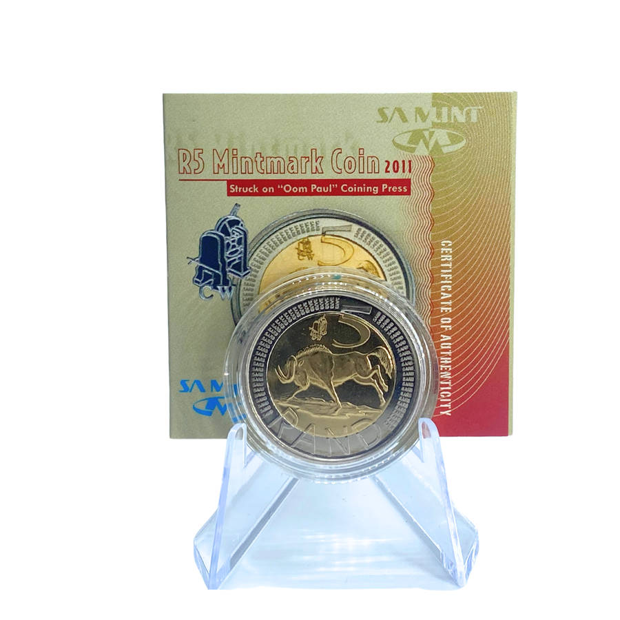2011 South Africa Oom Paul Mintmark R5 *** Mintage ONLY 1734 *** With Certificate in original box