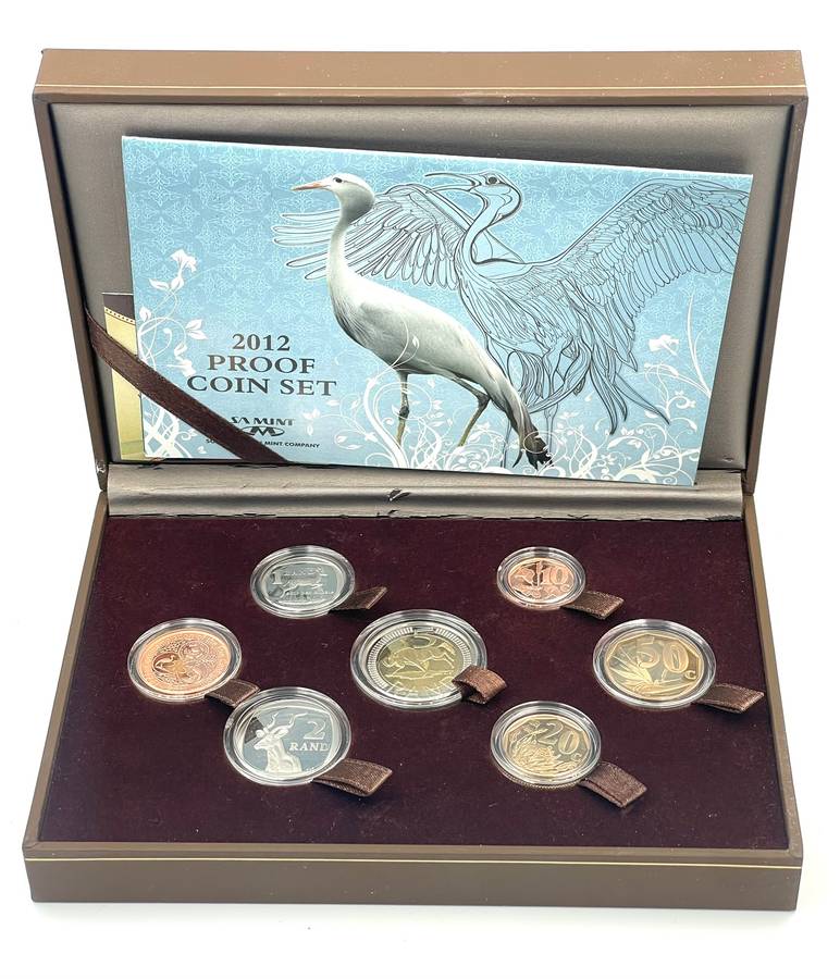 2012 South Africa Proof Coin Set in original mint box **Mintage ONLY 1366**