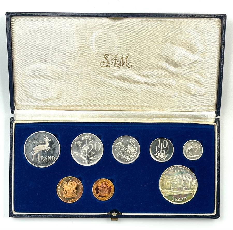 1985 South Africa Proof Coin Set in original mint box **Mintage ONLY 9859**
