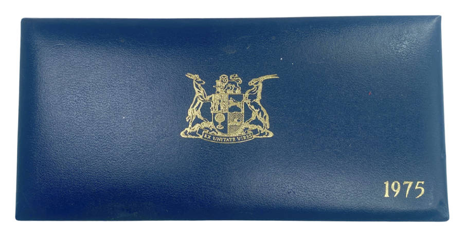 1975 South Africa Proof Coin Set in original mint box **Mintage ONLY 5500**