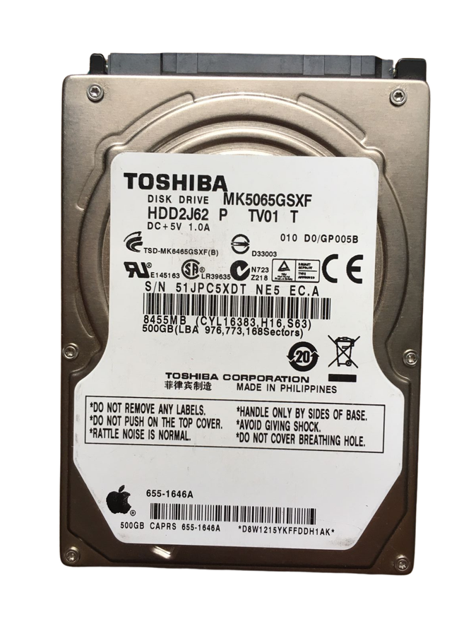 Toshiba 500GB 2.5" HDD