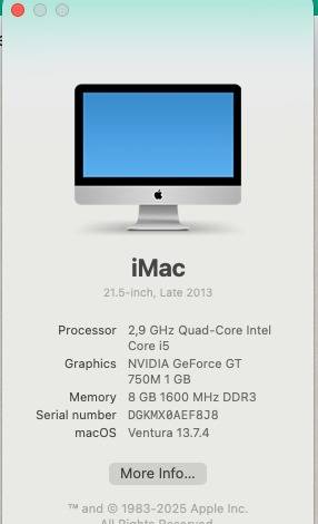 21.5-inch Core i5 iMac (Late 2013) in immaculate origal condition