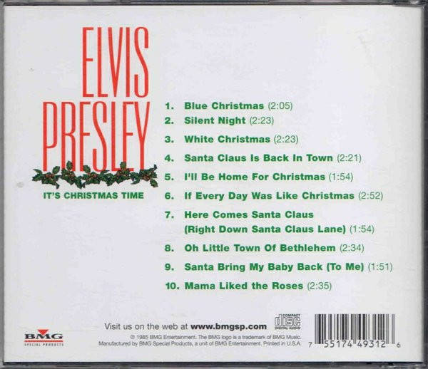 Elvis Presley - Its Christmas Time (Music CD)