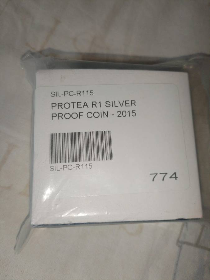 Collectors SA Mint Protea R1 Silver proof coin 2015 Still Sealed
