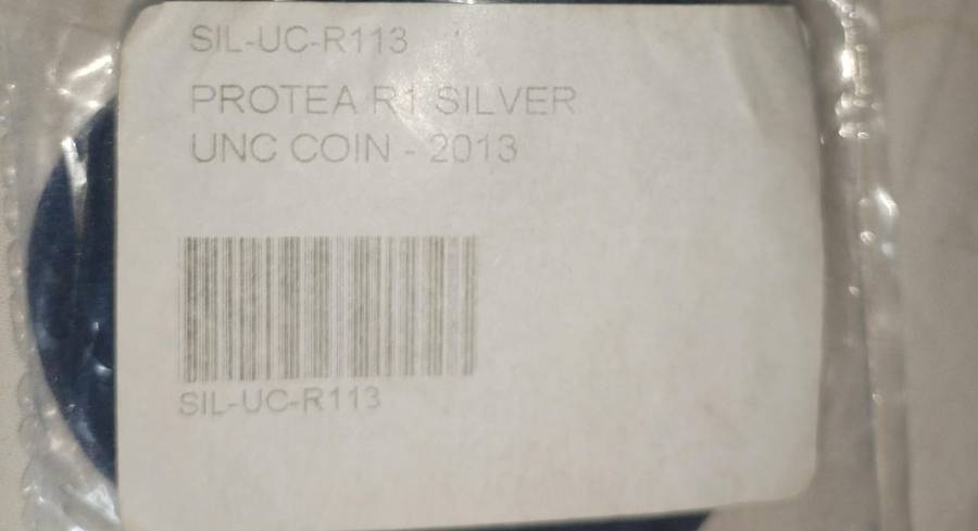 Collectors SA Mint Protea R1 Silver UNC Coin 2013 Still Sealed