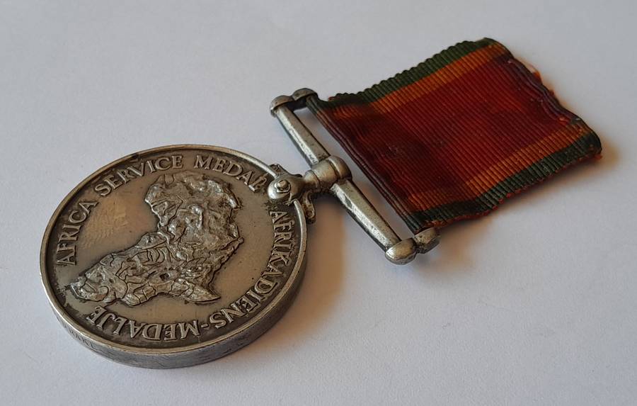 WW2 Full Sized Silver Africa Service Medal To ACF89887 A.C. Drake.