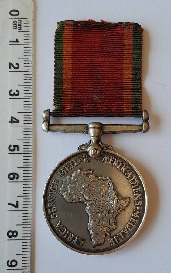 WW2 Full Sized Silver Africa Service Medal To ACF89887 A.C. Drake.