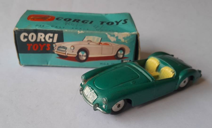 Corgi Toys 302 MGA Sports In Original Box. 8.9cm.