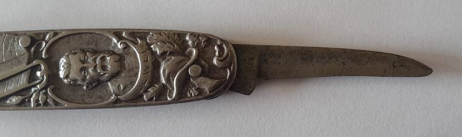 Boer War Paul Kruger / General De Wet Pocket Knife By Amefa.